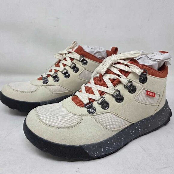 New women's 7.5 REI Trailmade waterproof hiking boots in Whitecap Gray / Rust - Picture 8 of 10